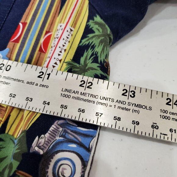 Pacific Legend Apparel Shirt Mens Size L Blue Made in Hawaii Button Up Pocket - Picture 6 of 7